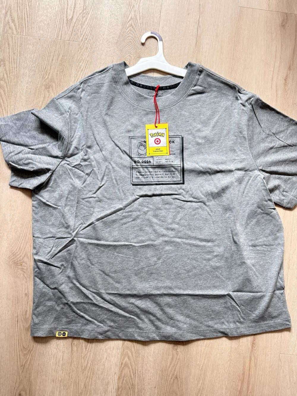 Pokemon Psyduck Adult Trainer Shirt Size XS Gray